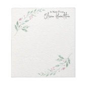 フローラかわいらしブランチ「メモからメモ」 ノートパッド (正面)