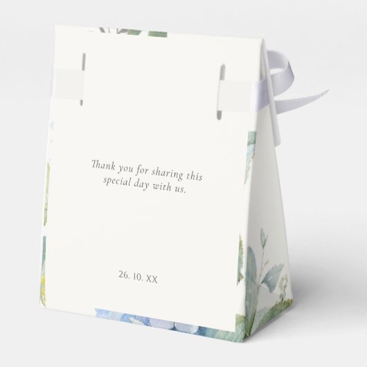 フローラかわいらしブルーアジサイイベント結婚ズ フェイバーボックス (裏面サイド)