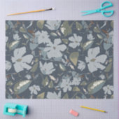 フローラかわいらしブルークレマチス花 薄葉紙 (クラフト)