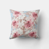 フローラかわいらしブルーピンク両面クッション クッション (裏面)