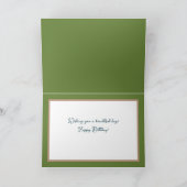 フローラかわいらしブーケオーキッド/バラフラワーズ誕生日 カード (内部)