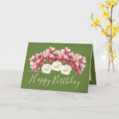 フローラかわいらしブーケオーキッド/バラフラワーズ誕生日 カード (黄色い花)