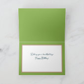 フローラかわいらしブーケホワイトオーキッドフラワー誕生日 カード (内部)