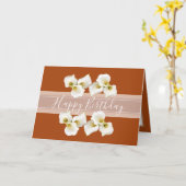 フローラかわいらしブーケリリーフラワーオレンジ誕生日 カード (黄色い花)