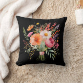 フローラかわいらしブーケ手結び花束 クッション (ブランケット)