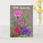 フローラかわいらしブーケ花の同情カード カード (黄色い花)
