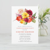 フローラかわいらしブーケ100th誕生日パーティー 招待状 (スタンド正面)