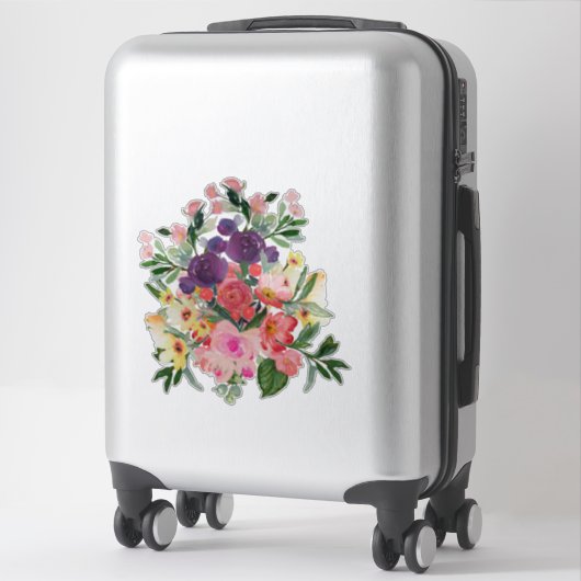 フローラかわいらしブーケ |デジ絵画タルby Cherie シール (スーツケース)