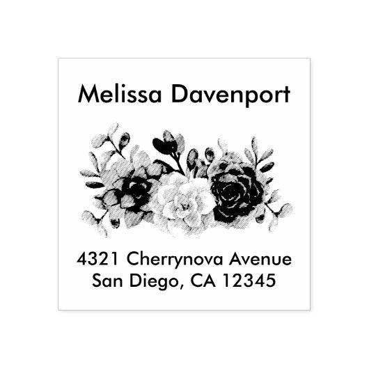 フローラかわいらしブーケ ラバースタンプ (インプリント)