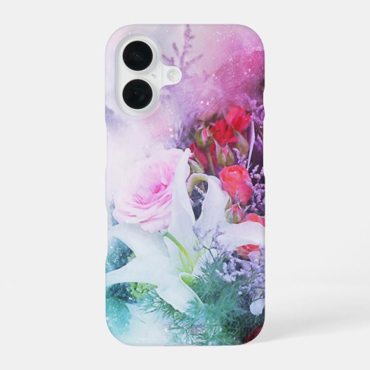 フローラかわいらしブーケ iPhone 16ケース (裏面)