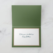 フローラかわいらしホワイトオーキッドフラワーガーランド誕生日 カード (内部)