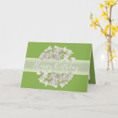 フローラかわいらしホワイトオーキッドフラワーブーケ誕生日 カード (黄色い花)