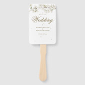 フローラかわいらしホワイトブロッサム結婚式 プログラム ハンドファン (正面)