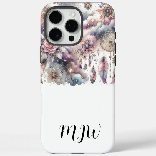 フローラかわいらしボホフェザーiPhone / iPadケース Case-Mate iPhoneケース (裏面)