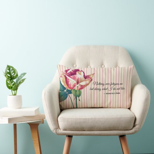 フローラかわいらしマストライプのンズフィールドパークブック引用文 ランバークッション (椅子)