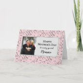 フローラかわいらしママ写真ハッピー・マザーズ・デイ カード (正面)