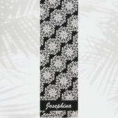 フローラかわいらしマンダラパターンブラック名前をカスタムする ヨガマット