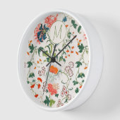 フローラかわいらしモノグラム 壁時計 (傾斜)