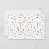 フローラかわいらしユニコーン写真教室バレンタイン ノートカード (裏面)