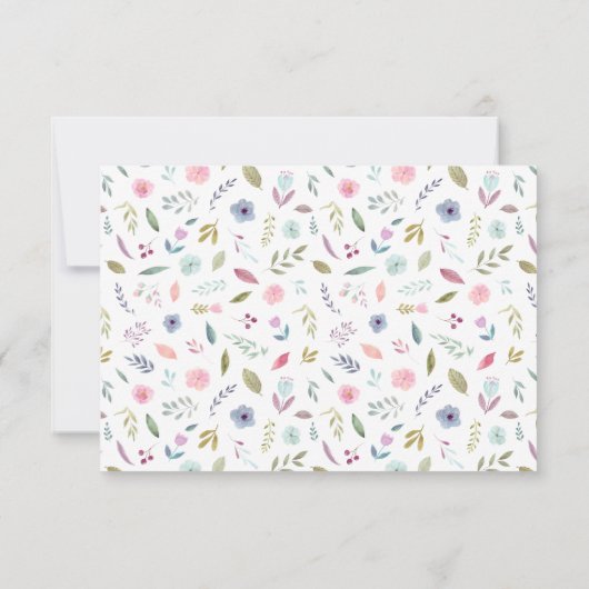 フローラかわいらしユニコーン写真教室バレンタイン ノートカード (裏面)