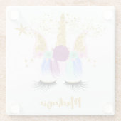 フローラかわいらしユニコーン ガラスコースター (裏面)