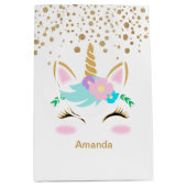 フローラかわいらしユニコーン ミディアムペーパーバッグ (正面)