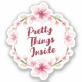 フローラかわいらしリースのビジネス シール (正面)