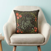 フローラかわいらしリースは信仰を持つ クッション