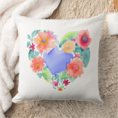 フローラかわいらしリースウォーターカラーアート クッション (ブランケット)