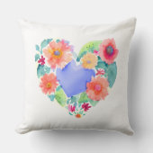 フローラかわいらしリースウォーターカラーアート クッション (正面)