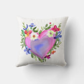 フローラかわいらしリースウォーターカラーアート クッション (裏面)