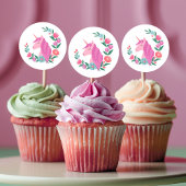 フローラかわいらしリースユニコーンガールズ ラウンドシール