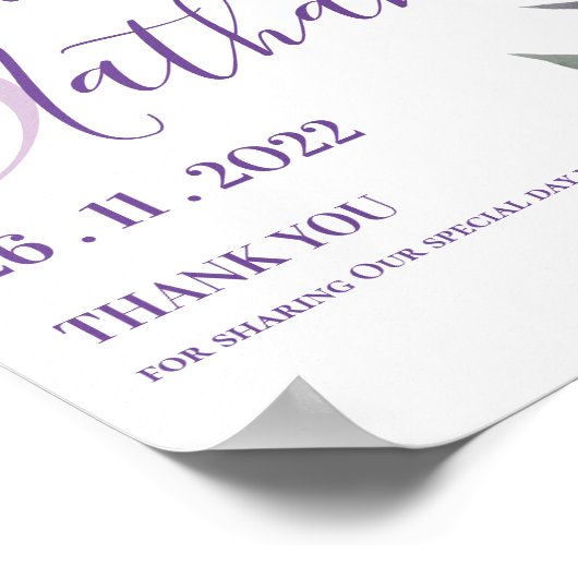 フローラかわいらしロマンチックな可愛い私たち結婚の ポスター (角)