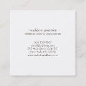 フローラかわいらしロータフラワーマンダラ スクエア名刺 (裏面)