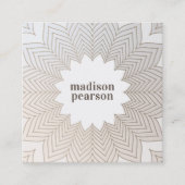 フローラかわいらしロータフラワーマンダラ スクエア名刺 (正面)