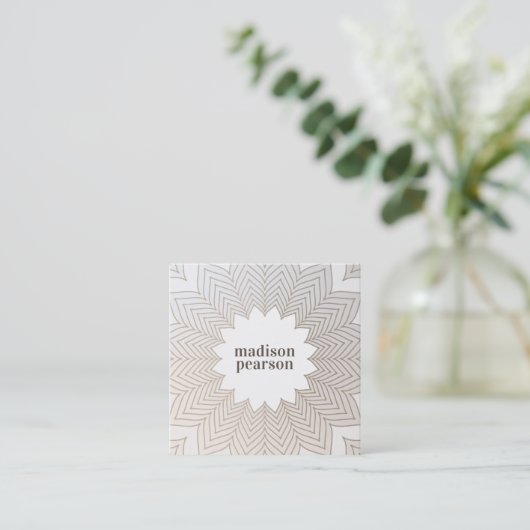 フローラかわいらしロータフラワーマンダラ スクエア名刺