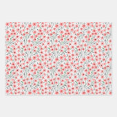 フローラかわいらしワイルドフラワーラッピング紙セット3 ラッピングペーパーシート (正面2)