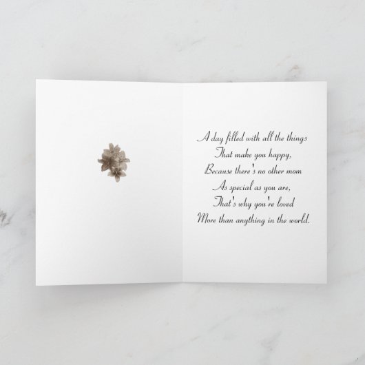フローラかわいらし写真の花mom verse カード (内部)