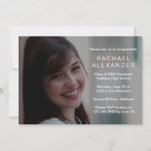 フローラかわいらし卒業パーティーフォトカード 招待状 (正面)