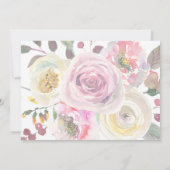 フローラかわいらし卒業パーティーフォトカード 招待状 (裏面)