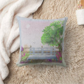 フローラかわいらし座る海の景色 クッション (ブランケット)