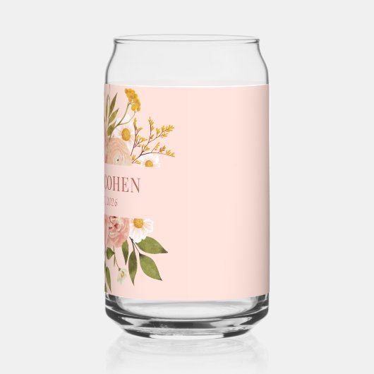 フローラかわいらし庭園の結婚式ホルダー ガラス缶 (左)