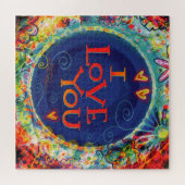 フローラかわいらし愛するバレンタインおもしろいインスピリシティ ジグソーパズル (横)