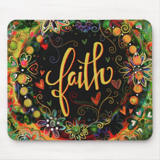 フローラかわいらし感動的信仰 マウスパッド (正面)