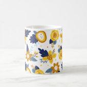 フローラかわいらし春ガーデンパターン コーヒーマグカップ (中央)