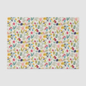 フローラかわいらし春植物模様 薄葉紙 (正面)
