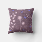 フローラかわいらし枕と青い蝶 クッション (裏面)