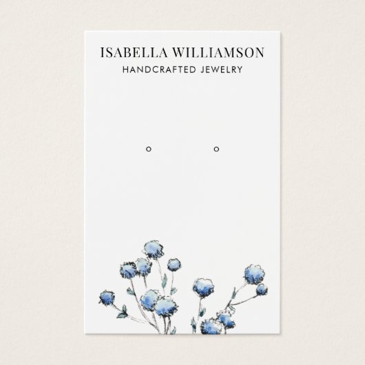 フローラかわいらし水彩耳飾り表示カード (正面)