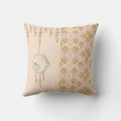 フローラかわいらし水玉模様ベビーガール子供部屋かわいい クッション (裏面)