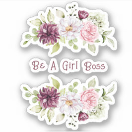 フローラかわいらし牡丹"Be A Girlボス"ビニール シール